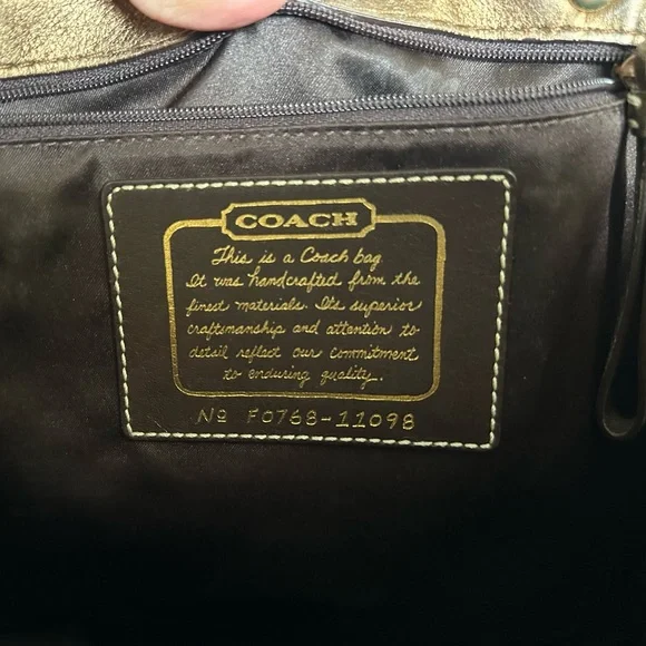 Coach Vintage Tote 11098 (Brown with Metallic Bronze Trimming) - Picture 16 of 16